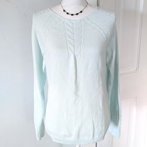 Venus Catalog Sweater XL MintSeafoam Cableknit